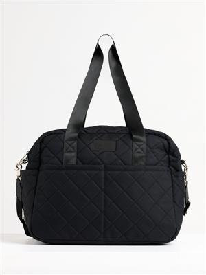 Nappy Bag - Black Quilted