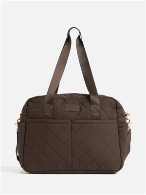 Nappy Bag - Chocolate Quilted