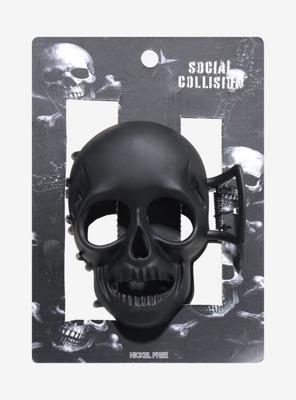 Social Collision Black Skull Matte Figural Claw Hair Clip | Hot Topic