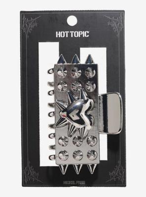 Silver Spike Heart Claw Hair Clip | Hot Topic