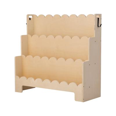 KFFKFF Montessori Bookshelf, 3-Tier Scalloped Kids Bookshelf, Front Facing Toddler Bookcase, Dual Hooks for Hanging Backpacks - Walmart.ca
