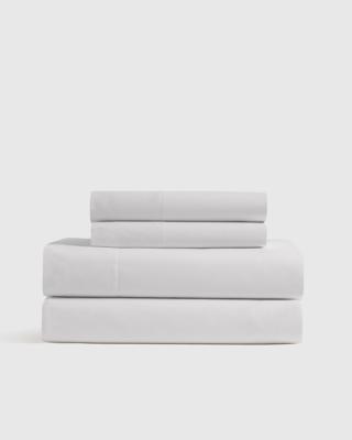 Organic Crisp Percale Sheet Set in White | Quince Canada