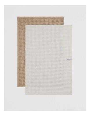 Country Road Meeka Australian Cotton Tea Towel Pack of 2 in Beige | MYER