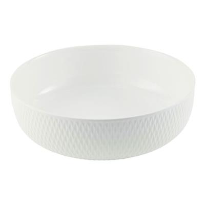 Maxwell & Williams White Basics Diamonds Serving Bowl 25cm White | Harris Scarfe