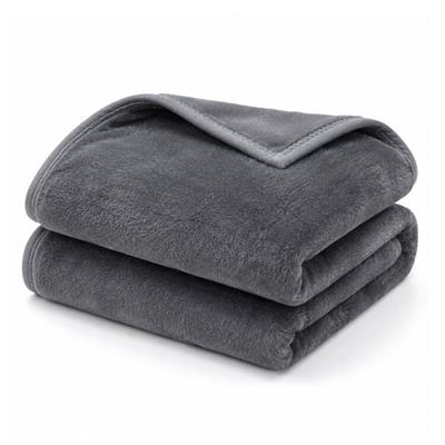 Ramesses 750GSM Ultra Soft Warm Winter Minklon Blanket Charcoal Queen | Harris Scarfe