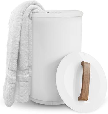 Amazon.com: SAMEAT Heated Towel Warmers for Bathroom - Large Towel Warmer Bucket, Wood Handle, Auto Shut Off, Fits Up to Two 40X70 Oversized Towels,