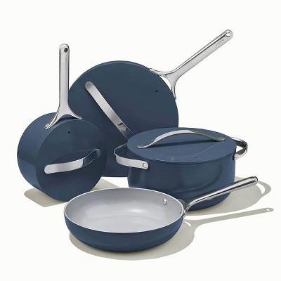Caraway Home 12pc Cookware Box Set Navy: Nonstick Ceramic, Stainless Steel Handles, Includes Pot Lid Organizer, Dutch Oven : Target