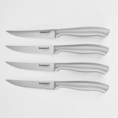 Cuisinart 4pc Stainless Steel Hollow Handle Steak Knife Set Silver: Hand Wash, Lifetime Warranty, Stamped Construction : Target
