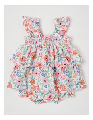 Jack & Milly Audrey Frill Romper in Ditzy Print in Assorted Colours | MYER