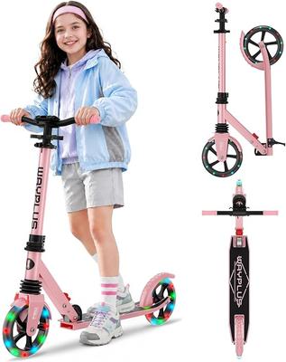 Amazon.com : WAYPLUS Aquas Kick Scooter for Kids, Teens & Adults - Foldable, Lightweight, 8-Inch Non-Slip Deck, ABEC9 Bearings, Adjustable Height, Lif