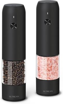 Amazon.com: Ultrean Pepper Grinder, Rechargeable Salt and Pepper Grinder with 6 Adjustable Coarseness, LED Light, Automatic Grinder for Kitchen, Home