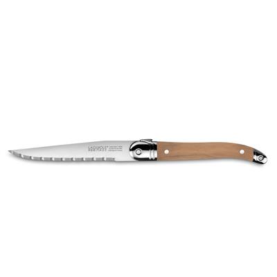 Laguiole Heritage Steak Knife with Ashwood Handle, Forged Stainless Steel Blade - Set of 6