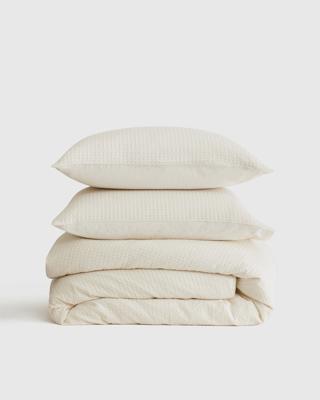 Organic Luxe Waffle Duvet Cover Set in Undyed | Quince Canada