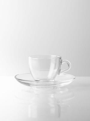 Villa Glass Espresso Cup & Saucer 85ml | Bash