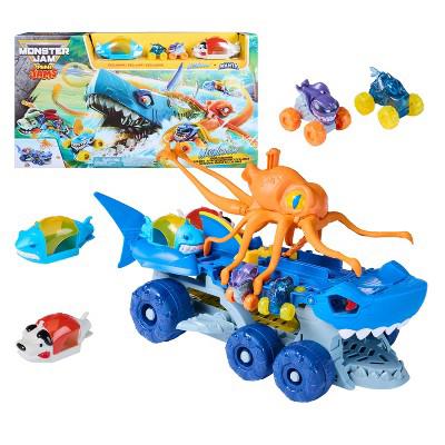 Monster Jam Mini Jams Megalodon Squid Takedown Playset : Target