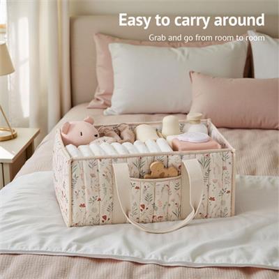 Topika Diaper Caddy Organizer Floral Baby Storage Basket with Handles | Shop Today. Get it Tomorrow! | takealot.com