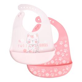 Fashionation 2PK Silicone Bibs - Cat | Babies R Us Online