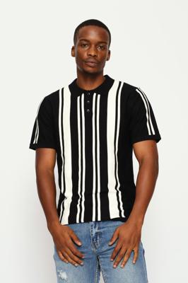 Mens Fine Knit Golfer - Black/Ecru – Edgars