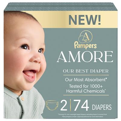 NEW Pampers AMORE, Size 2, lbs (10-22 lbs), Our Best Diaper - Walmart.ca