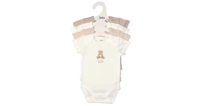 4baby Bodysuit 4 Pack Bear Mutli | Baby Bunting AU