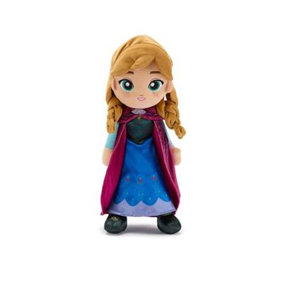 Disney Store Official Anna Plush Doll - Soft Plushy with Embroidered Features & Velour Cape - Princess Toys, Disney Dolls & Stuffed Animals- Frozen To