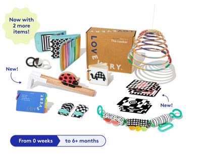 The Looker Play Kit | Toys for Newborn to 12 Week Olds | Lovevery AU