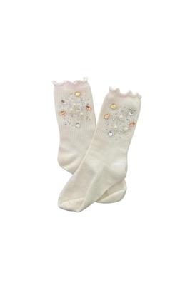 Silver and Gold Gem High Socks – Three Wildflower Designs