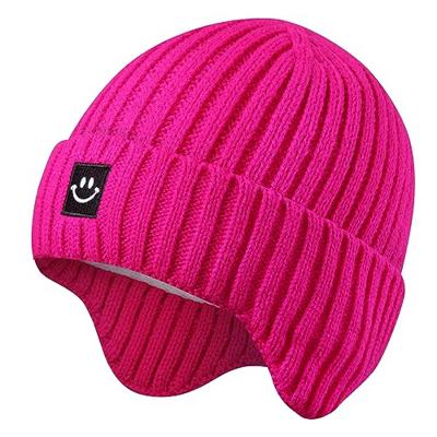 MaxNova Winter Knit Baby Hat 6-12 Months,12-36 Months Neon Hot Pink
