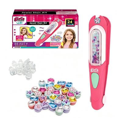 Hair Gem Stamper Kit, Reusable Shiny Hair Gems Styling Tool With 24 Pieces Rhinestones,Gifts for 3-10 Kids Girls - Walmart.com