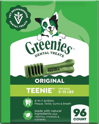 Amazon.com : Greenies Teenie Original Natural Dental Dog Treats, Chicken, 43 Count | Veterinarian-recommended, supports oral health & freshens breath,