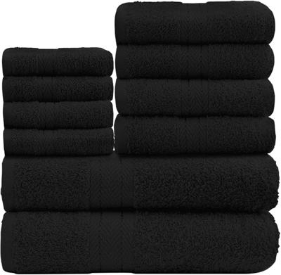 GC GAVENO CAVAILIA Soft 100% Cotton 10 Piece Towel Bale Set, Aqua | Quick Drying, Highly Absorbent, Skin Friendly, 450 GSM, 4x Face 4x Hand 2x Bath To