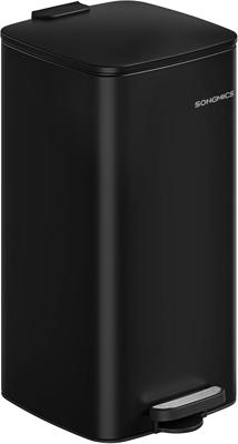 SONGMICS Kitchen Bin, 8-Gallon (30 L) Trash Bin, Steel Pedal Bin, with Inner Bucket, Soft Close and Stays Open, Ink Black LTB593B02 : Amazon.co.uk: Ho