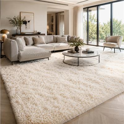 Bungalow Rose Large Shag Rugs for Bedroom Living Room Decor, Tie Dyed Ultra Soft Fluffy Furry Area Rug for Indoor Floor, Aesthetic Carpet for Home Dec