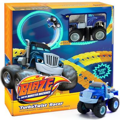 Blaze and The Monster Machine TurboTwist Racers - Race Track Set (Crusher TurboTwist Racer) (Blue)