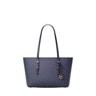 Quinn Medium Signature Logo And Leather Tote Bag