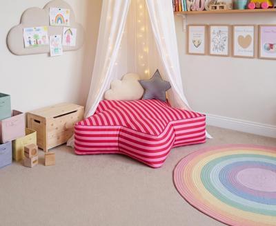 Giant Star Floor Cushion, Kids Crash Pad, Striped Duck Cloth Star Pillow, Sensory Play Cushion, Toddler Floor Seat, Washable Cover - Etsy