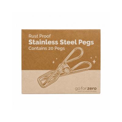 Go For Zero | Rust-Proof Stainless Steel Pegs | Durable & Plastic-Free