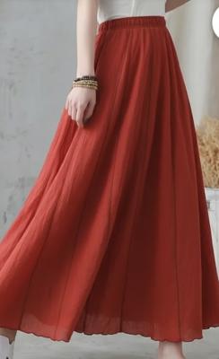 SIDDHO HUM Women Long Prairie Brown Skirt with Elastic Waist Price in India - Buy SIDDHO HUM Women Long Prairie Brown Skirt with Elastic Waist online