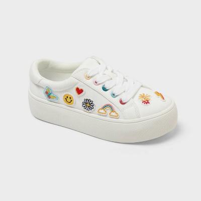 Kids Wren Platform Lace-Up Sneakers - Cat & Jack™ White 13 : Target