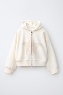 STAR PATCH HOODIE - Sand | ZARA