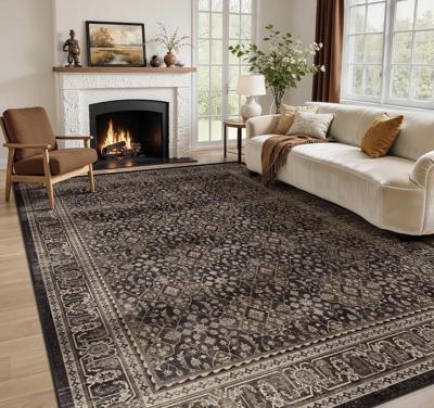 Amazon.com: Jainmy Dark Wood 8x10 Area Rug for Living Room, Vintage Farmhouse Bedroom Rug with Moroccan Floral Trellis Pattern, Non Slip Washable Low