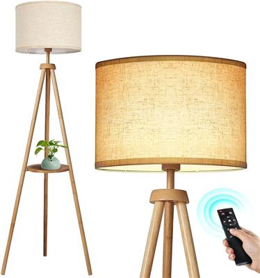 Wooden Tripod Floor Lamp