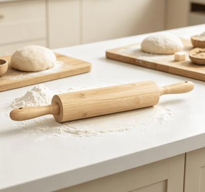 Mainstays Bamboo Rolling Pin, 18.3 inch Solid Bamboo Dough Roller for Baking Pizza, Cookie, Pastry & Bread - Walmart.ca