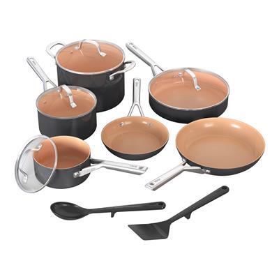 Ninja Extended Life™ Essential Ceramic Cookware Set, 12-pc, Dark Grey