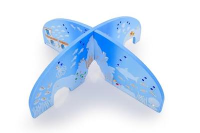tickit Ocean Discovery Divider FSC 100% Wooden Play Scene | Ocean-themed wooden divider for imaginative small world play and exploring underwater scen