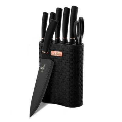 Berlinger Haus 7-Piece Non-Stick Coating Knife Set with Stand - Black Rose | Shop Today. Get it Tomorrow! | takealot.com