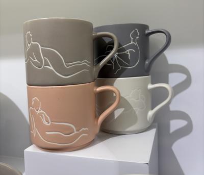 STACKABLE MUG SET OF 4 - luxe loungers - neutral | Carrol Boyes