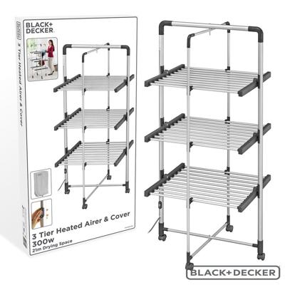 Black + Decker Heated Airer with Cover and Wheels | Costc...