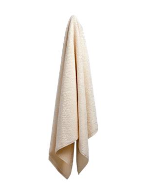 Textured Cream Cotton Bath  Towel