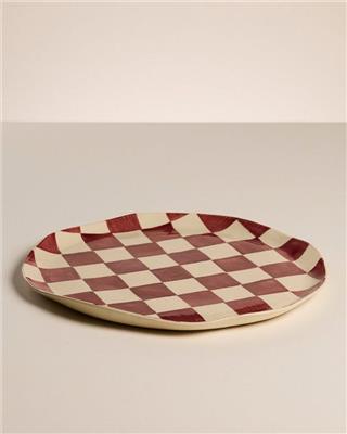 Check Drunken Platter - Plum - Poetry Clothing Store
